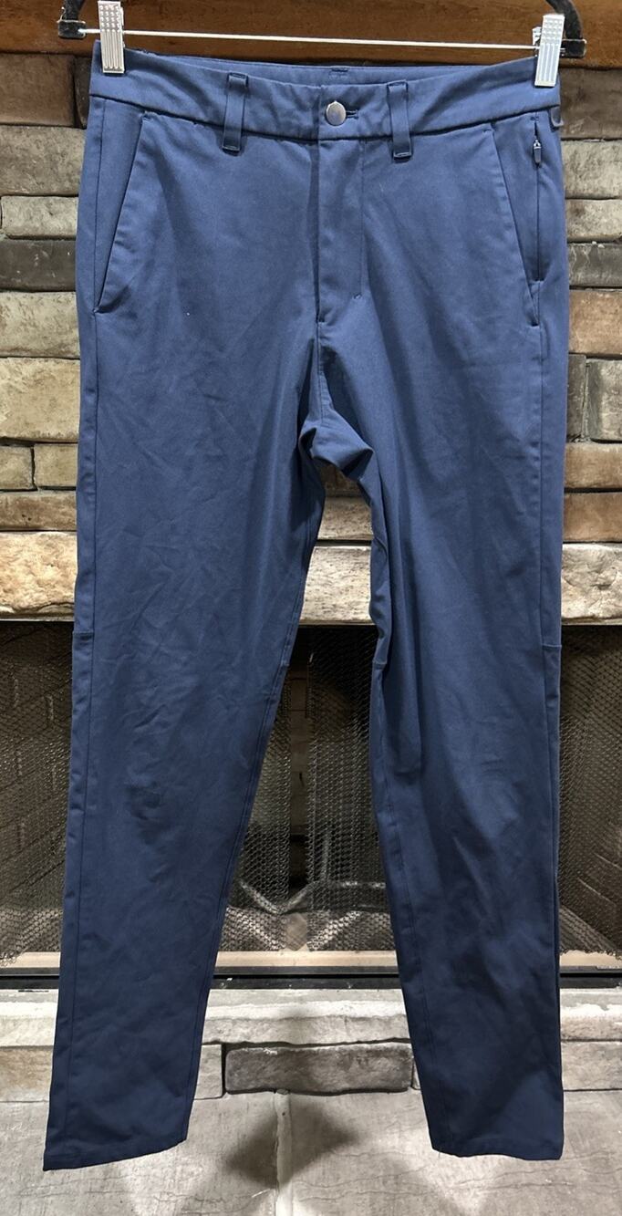 Men’s LULULEMON Blue ABC Slim Fit Trouser Pants Size 28 x 30 *A3